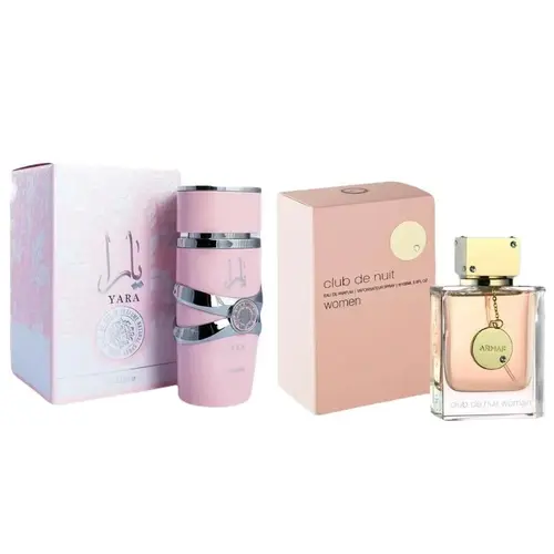 ARMAF CDN EAU DE PARFUM 3.6FL.OZ & LATTAFA YARA EAU DE PARFUM SPRAY 3.4FL.OZ FOR WOMEN Perfume Collection Fragrance Box