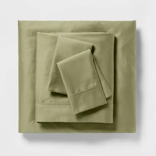 Threshold 400 Thread Count Cotton Sateen 4-Piece Sheet Set Luxurious