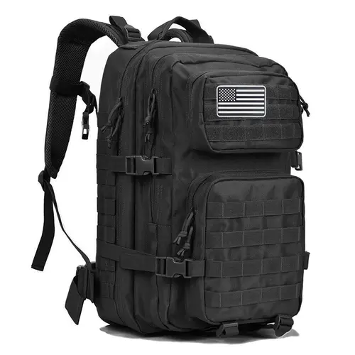 45L Tactical Military Backpack for Men, 3-Day Assault Pack Molle Bug Out Bag, Durable Survival Rucksack for Hiking Daypacks, Gym Bag, Travel, Fishing Rucksackbag, Tactical Backpacks, Lightweight Hydration Backpack,camping essentials