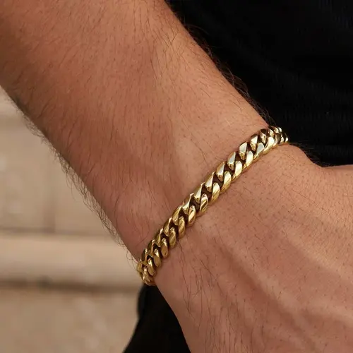 GLD Miami Cuban Link Bracelet - 8mm 14k Yellow Gold Plated | Bold Maximalist Jewelry - Lifetime Guarantee - Perfect Gift #TikTokShopBackToSchool