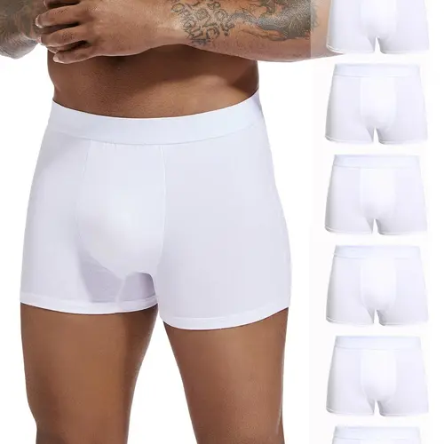 Men's Solid Color Boxer Brief, Fashion Breathable Underwear, Breathable Comfortable Underwear for Daily Wear, Casual Men's Underwear for All Seasons, Underwear Boxers, Casual Style Underwear