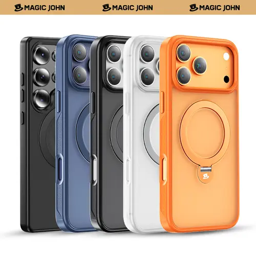 MAGIC JOHN 360-Degree Invisible Magnetic Stand Smartphone Case, Cellphone Casing for iPhone & Samsung with Wireless Compatibility & Enhanced Protection, Accessories,back to school,back to school haul