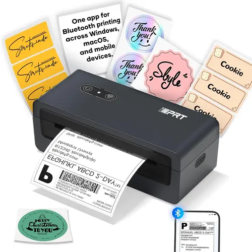Bluetooth Thermal Shipping Label Printer for Phones, SP460BT 4x6 Printer Compatible with Windows Mac iOS and Android, Ink less Printer for Small Business Shipping Packages, Supports eBay Amazon UPS and USPS#SummerWins #DealsForYouDays, Label Maker Machine