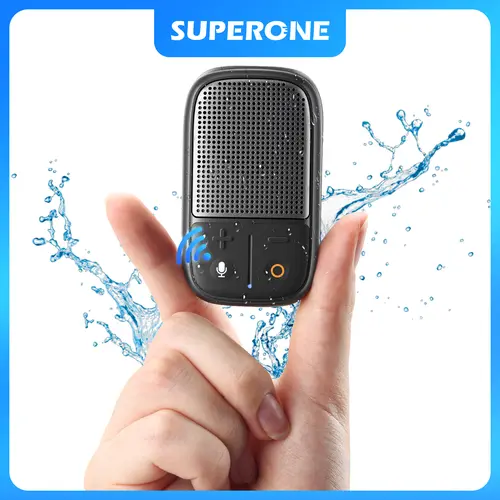 Clip-On Compact Portable Bluetooth Speaker - IPX7 Waterproof Dustproof Outdoor Speaker with 30H Playtime, Voice Assistant, Siri Support, Mic, Noise Reduction, USB Charging, Pairing Function, Smartphone & Mobile Compatibility summervibes