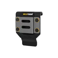 MELOTOUGH Heavy-Duty ABS+Iron Drill Holder Belt Clip - 3.54x2.7in Lightweight Tape Measure Holder with Hanger Clips, Anti-Fall Dot, Tool Organizer Accessories for Cordless Drills, Hammers, Fast Tool Access (Black, Construction, Men's Work Accessories)