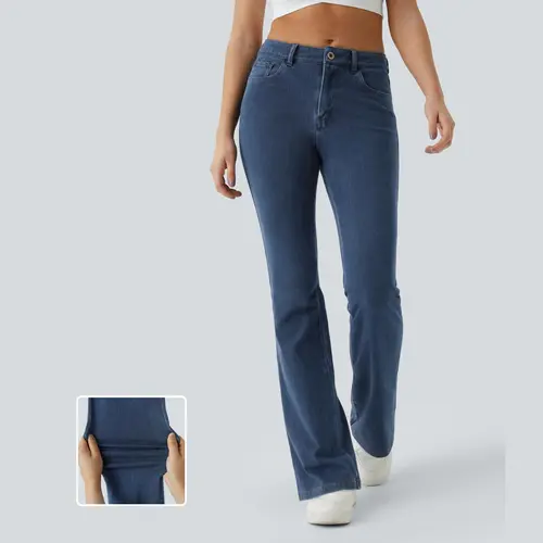 Halara Flex™ Mid Rise Pockets Casual Bootcut Jeans