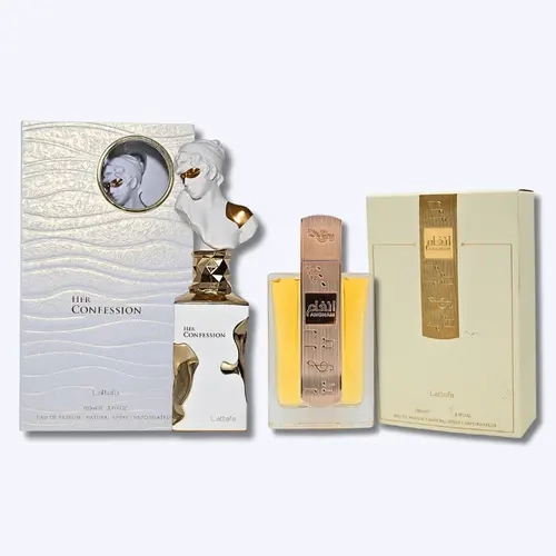 Lattafa Her Confession Angham Women's Eau De Parfum, 2024 Limited Edition Floral-Oriental Scent, Spicy Cinnamon & Tuberose Notes, Tonka Base, Incense Undertones, Long-Lasting, 3.4 FL.OZ, Adult Single Item Fragrance