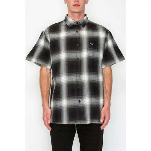 VICTORIOUS Men's Classic Plaid Short Sleeve Shirt - Relaxed Fit Acrylic Top for Everyday Casual Wear, Shortsleeve, Casual Wear Clothing, Checked, Mensfashion, Plaid Gingham Short-Sleeve Causal Shirts, Patterned Textile Short-Sleeve Casual Shirts