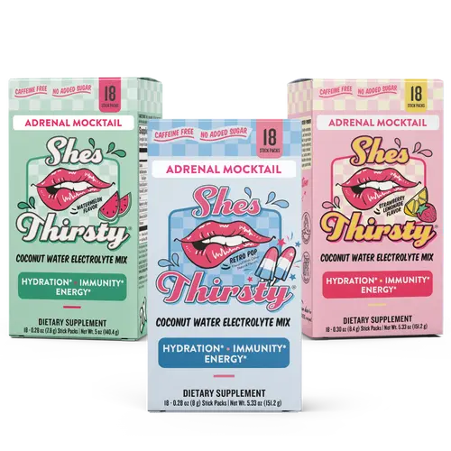 She’s Thirsty Trio Bundle - Legendairy Milk - Coconut Water Electrolytes Mix - No Sugar Added - 3-Pack - Hydration