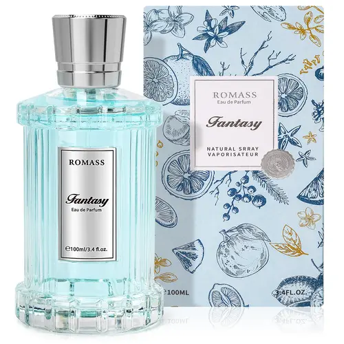 ROMASS Fantasy Unisex Eau de Parfum 100ml with Exotic Floral Woody Amber Fragrance, Orange Blossom, Jasmine, Rose, Vanilla & Cedar #cozyvibes #effortlessbeauty TikTokShopBlackFriday #Summervibes