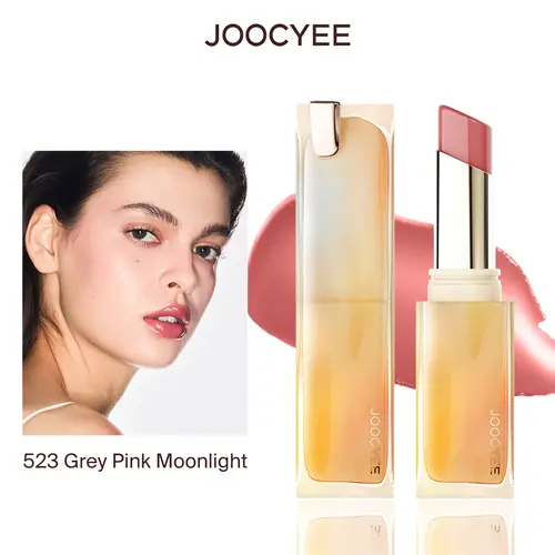 JOOCYEE Glazed Rouge Hydrating Lip Balm Stick Format - Jojoba Oil Cosmetic Moisturizer, 8H Long-Lasting Plumping Shine, Glossy Smoothing Lightweight Care, 520 Spring Peach Color with Mirror, Camping Essential Single Item, Hydrate