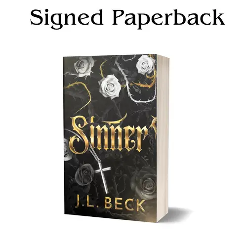 J.L. Beck Sinner: A Dark Romance Standalone Paperback Book with Twisted Hero, Enemies-to-Lovers Tropes, Crave, Temptation, Kidnapping, Complex Relationships, Blood, Angelic Innocent Lead, Morally Grey Characters, Hate to Want You Themes, Hitman