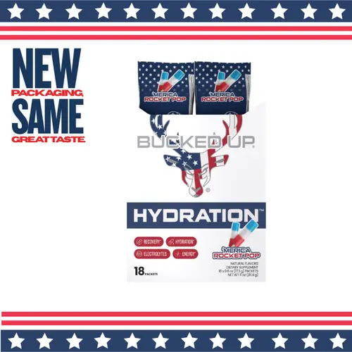 Bucked Up Hydration Electrolyte Drink Stick Packs for Athletes & Everyday Performers - Rapid Rehydration, Muscle Support, Focus & Energy