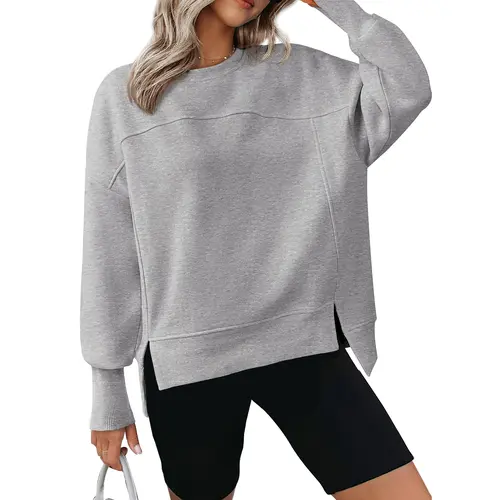BTFBM Women's Casual Crewneck Sweatshirts 2026 Fall Winter Workout Fleece Pullover Tops