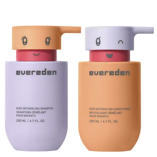 Evereden Kids Detangling Shampoo & Conditioner & FREE Brush | Plant Peptides + Argan Oil | Clinically Tested | Choose Your Bundle | Ages 3+