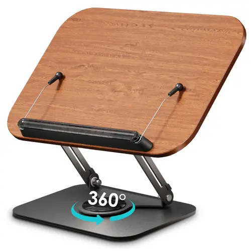 Viozon Unisex Adjustable Book Holder & Tablet Stand - 360° Rotating Base, Height-Angle Adjustable, Foldable Portable Computer Accessories for School, Kitchen, Kindle, Textbooks, Recipes