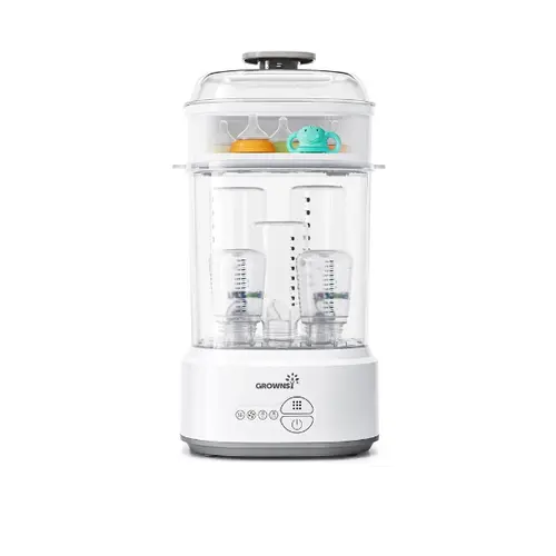 Grownsy Bottle Sterilizer and Dryer, Electric Steam Sterilizer for all Bottles, Nipples and Pump Parts, BPA Free,Compact