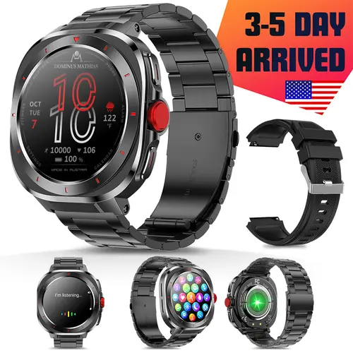 HDM New Arrival Waterproof Wearable Smartwatch - Wristwatch with Bluetooth Calling, 24/7 Heart Rate & SpO2 Tracking, 120+ Sports Modes, Long Battery Life, Steel Build, Fast Charging for iOS & Android