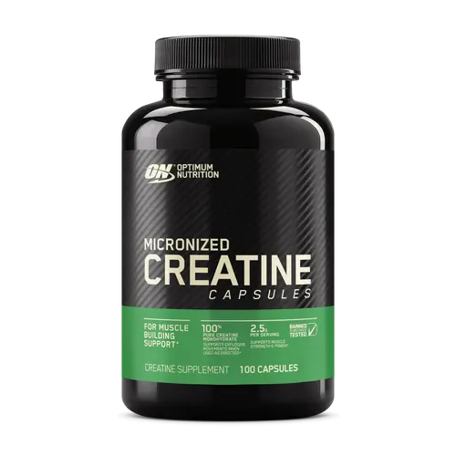 Optimum Nutrition Micronized Creatine Monohydrate Capsules - 2500mg GF Fitness Supplement for Healthy Diet, Micronized Creatine Protein Supplements