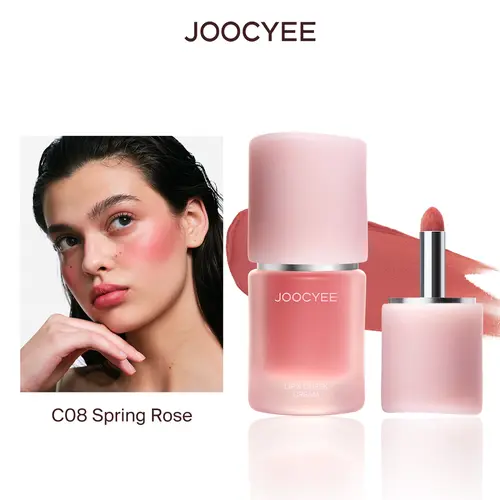 JOOCYEE Multi-Use Lip & Cheek Cream Cosmetic - Waterproof Long-Wear, Smooth Blurring Matte Finish, Onetip Apply Ease, Long Lasting for All Skin Types, 4.5g Lip Tint Balm for Everyday Glam, Camping Essentials, Back to School