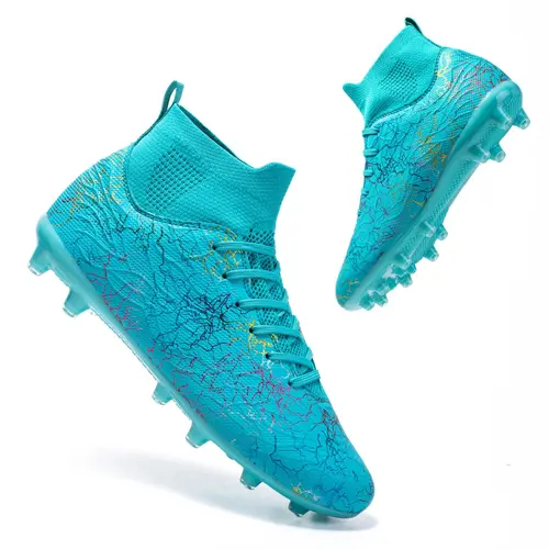 Men's High Top Lace Up Football Shoes, Football Field Boots, Comfortable Breathable Football Cleats, Professional Soccer Shoes for Outdoor Training & Competition, Sports Football Shoes