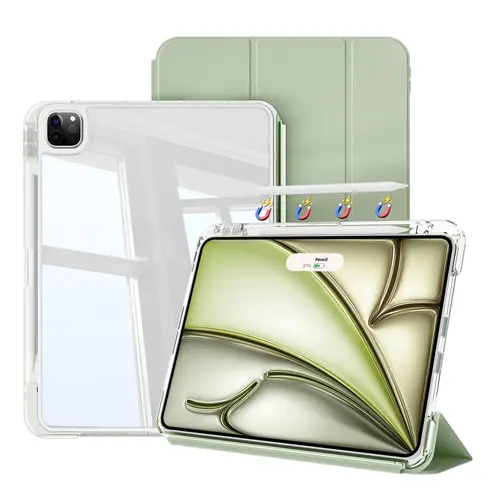 Clear Tablet Case with Pen Slot, 1 Count Auto Sleep/Wake Smart, Tablet Protector for iPad Pro 13 Inch (M4) Air 13 Pro 11 Inch, Tablet Accessories