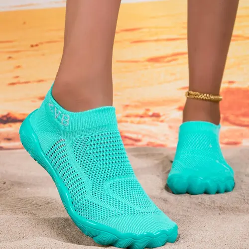 Women's Wide-Fit Breathable Water Shoes with Polyester Upper and EVA Sole, Casual Style All-Season Footwear, Ideal for Swimming, Camping and Yoga, Lightweight Swim Shoes, Aqua Shoes