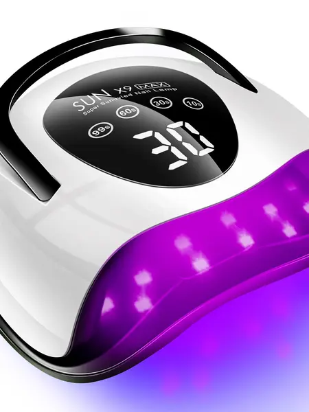 LadyMisty 268W UV LED Nail Lamp with 57pcs Long-Lasting Lamp Beads, 4 Timer Settings (10/30/60/99S), Large LCD Display & Portable Handle Professional Dryer Manicure