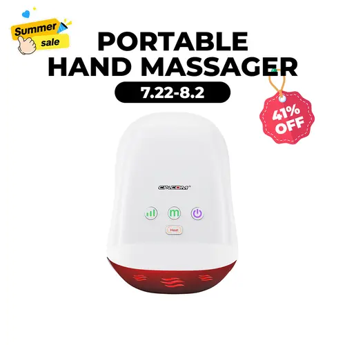 CINCOM Portable Hand Massager - USB Rechargeable Massagers, Battery-Powered Warm Gentle Kneading Device with Multiple Modes, Auto-Off Safe for Daily Relaxation, Ideal Gift for Adults, Massage Devices