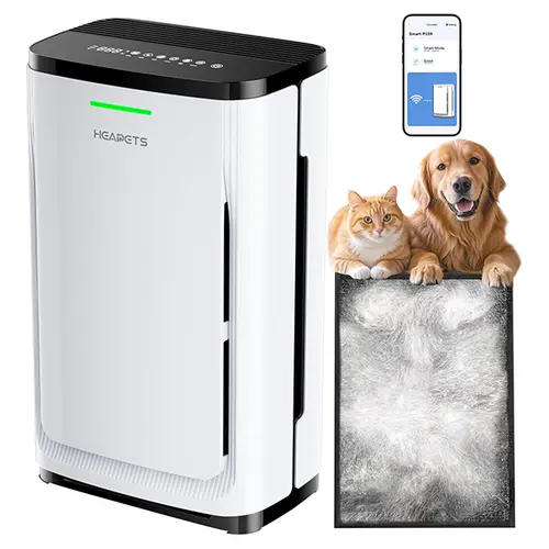 Heapets P339 Large Home Pet Air Purifier (Up to 4200 sq ft), WiFi-Enabled 7-Stage Filter System with Anion, Activated Carbon & HEPA, Ozone-Free, Captures Cat/Dog Hair, Dander, Odors, Smoke & Dust