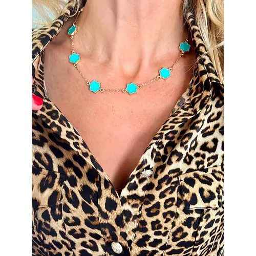 Magnolia Turquoise Eternity Necklace