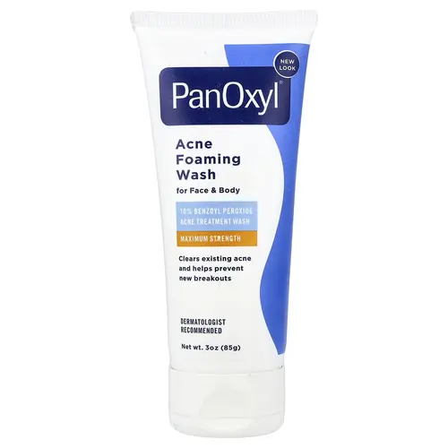 PanOxyl Acne Foaming Wash For Face & Body, Maximum Strength, 3 oz (85 g) | HSA/FSA Eligible