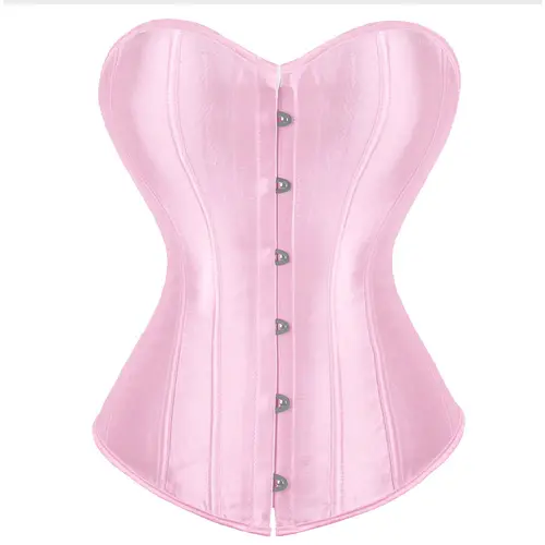 Women's Overbust Satin Corset Top - Sexy Plus Size Lady Clothes, Smooth Everyday Waist Cincher Shapewear, Halloween-Renaissance Costume, 808-D1, Fit, Elegance