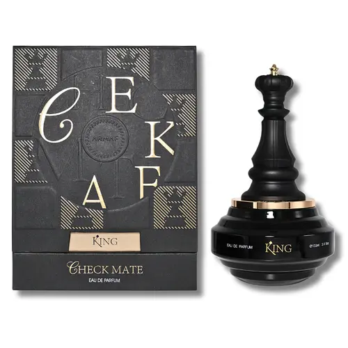 Armaf Checkmate King Eau de Parfum (Edp) - Aromatic Woody Musk Base Men's Fragrances Perfumes, Bold Character Citrus-Spices-Fruity-Lavender-Fresh Floral Scent, Alcohol-Containing Liquid Spraying 3.4fl.oz Brightness Captivating Cologne