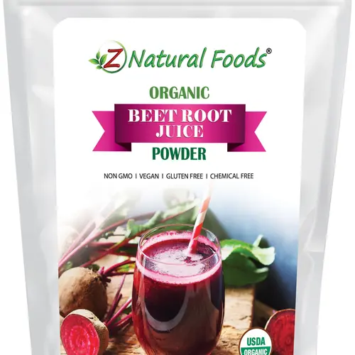 Z Natural Foods - Organic Beet Root Juice Powder - Natural Source of Nitric Oxide for Better Circulation and Energy Levels Supplement Drink Mix Ethically Sourced Vitamins
