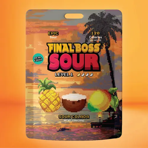 Final Boss Sour - Level 1 Sour Pina Colada (Mango + Pineapple + Coconut) (1 or 4 Pack)