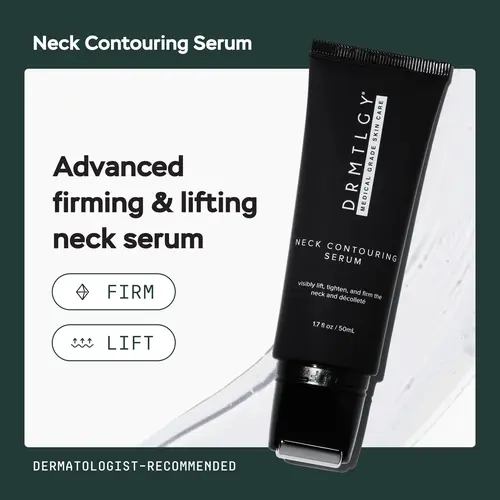DRMTLGY Neck Contouring Serum 1.7 fl oz with Cooling Roller Applicator