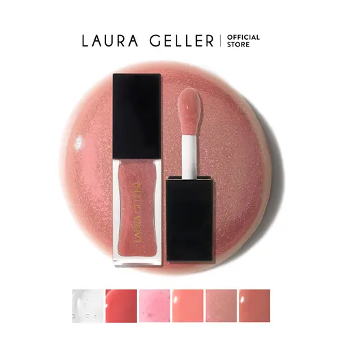 Laura Geller Fine Shine Glossy Lip Oil - Moisturizing Nourishing Lip Oil in Clear Bottle