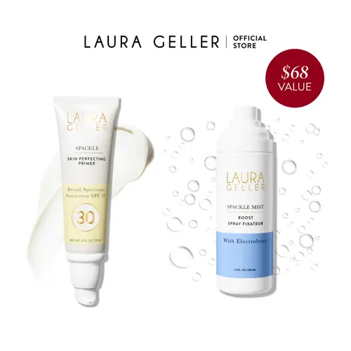 Laura Geller Prep & Set Duo - Spackle Repair with Electrolytes for Skin Care, Makeup, Primer & Cosmetic Use
