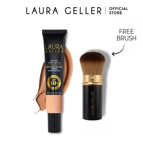 Laura Geller Better Than ‘Block Skincare-Infused Serum Foundation with  Broad Spectrum SPF 50 + FREE Brush