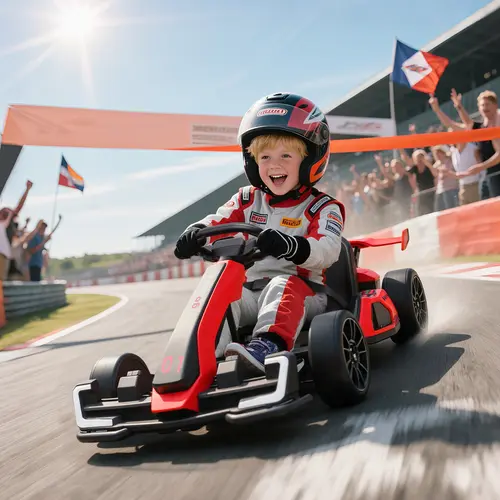 #tiktokshopbacktoschool Aosom 24V Electric Go Kart, 7.5/8.1mph, Drifting Car Battery Powered Ride on Toy with Slow Start, Music, Horn, for 6-12 Years Old