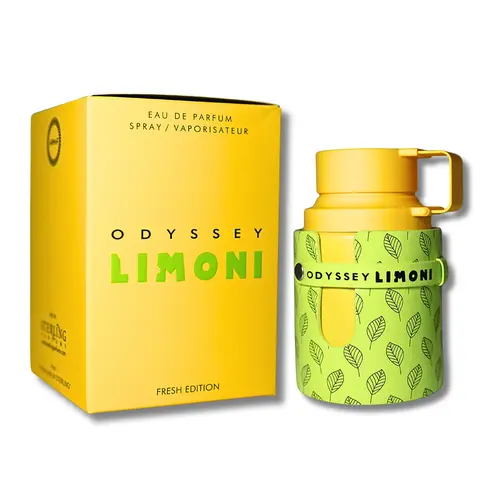 Armaf Odyssey Limoni Eau de Parfum Spray - Regular Edition Adults' Citrus Fresh Liquid Unisex Fragrance, Long-Lasting Perfume, 3.4 Fl Oz Single Item
