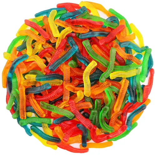 First Choice Candy Gummy Worms ,Gummy Crawlers 1 POUND BAG