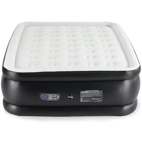 【Deal】Rectangular Inflatable Airbed with Built-in High-Capacity Pump, Quick Inflate, Honeycomb Column Adds Firmness, Non-Slip Bottom, Portable for Home Use, Single/Couple Camping Accessories, Outdoor Camping, Travelling