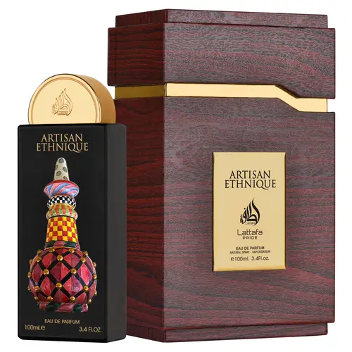 Lattafa Artisan Ethnique Unisex EDP Spray - 3.4oz(100ML) Limited Edition Alcohol-Based Amber Vanilla Fragrance, Cinnamon Top Notes, Elegant Packaging, Unique Blend, Chocolatey Unisex Fragrance, Single Item