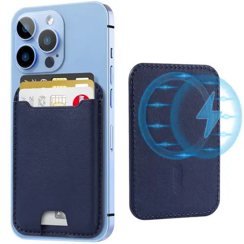 SummerWins MagSafe Smartphone Wallet - Strongest Magnetic Cellphone Card Holder, Leather, RFID Blocking, 4-Card Capacity, Easy Installation, Compatible with iPhone 17/17 Pro, 16/15/14/13/12 Series, Mobile Accessory, Clip,back to school,back to school haul