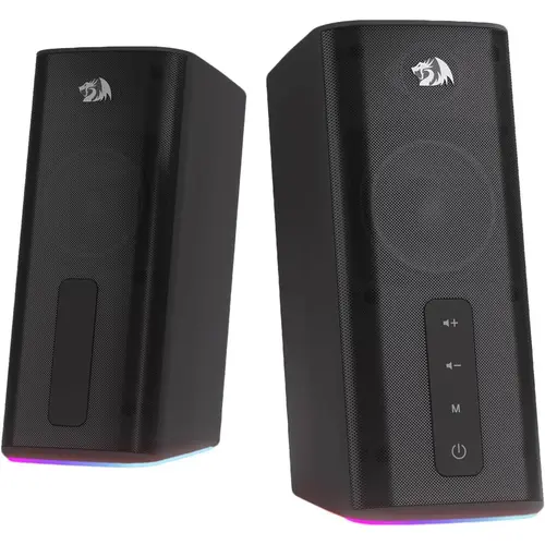 Redragon GS814 PC Speaker - 20W Stereo Bluetooth 5.0 Sound System, 4 Real Units, Aux Input for Wired Music, Auxiliary Input, Bass Boosted Gaming Tabletop PC Accessory, Touch-Control, Dynamic RGB LED Light