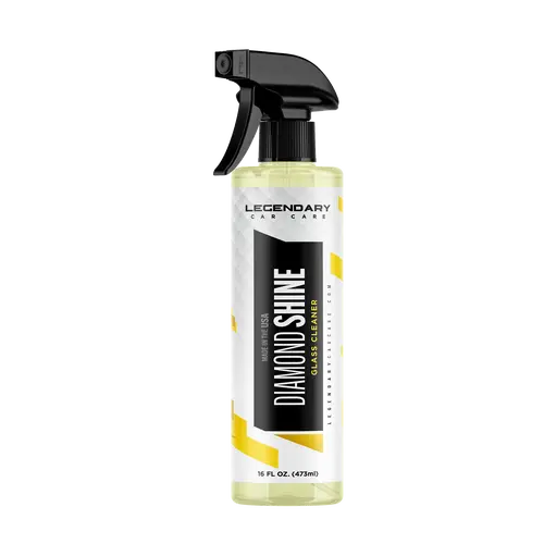 Legendary Diamond Shine Car Windshield Cleaner - 16oz Glass Cleaning Solutions - No-Streaks, Added Clarity - Tint Safe Grease Remover - Exterior Protectant - Cleans Tinted Surfaces & Screens - For All Vehicles, Windows