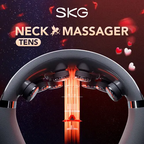 SKG Neck Massager with Heat, 9D Portable Deep Tissue Neck Massager, Cordless Electric Cervical Massager Gifts for Men and Women G7 PRO-MAX