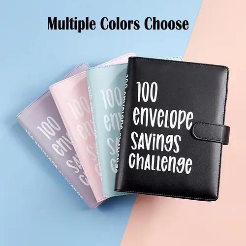 100 Envelopes Money Saving Challenge, Money Saving Planner Cash Envelope Budget Binder to Save $5,050, Easy and Fun Way for Budgeting Planner